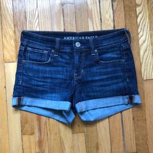 American Eagle midi stretchy denim shorts
